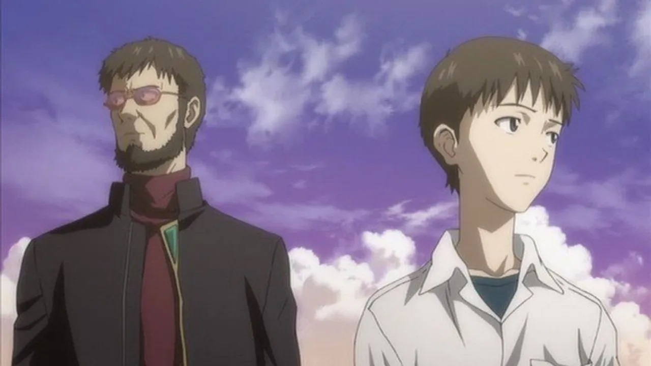 En la fotografía aparecen Gendou y Shinji Ikari de la serie anime Neon Genesis Evangelion. Personajes más odiados.