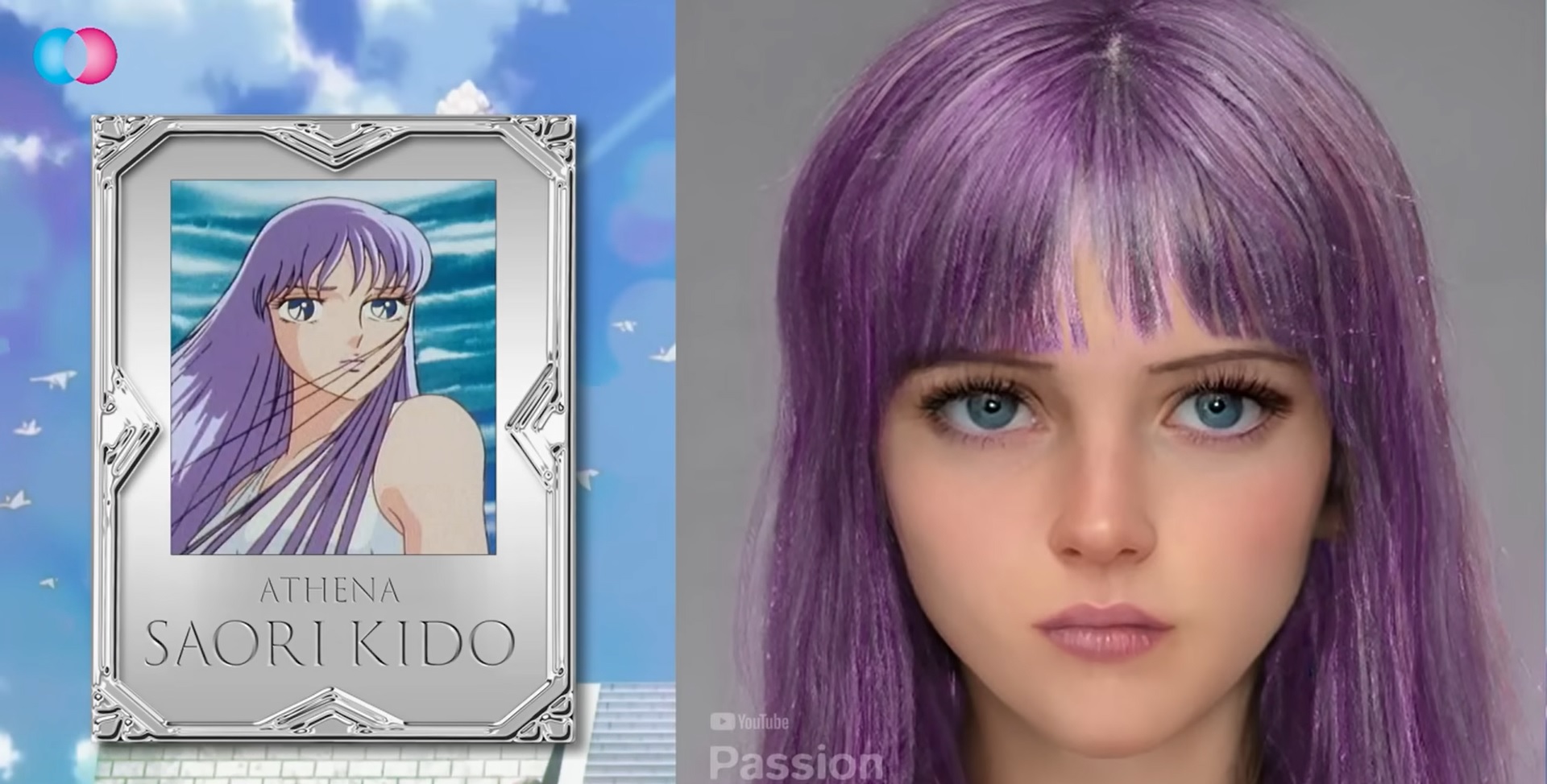 Saori En la Imagen se puede ver a Saori Kido, Atena de la series Caballeros del Zodiaco, como si fuera un personaje de la vida real.