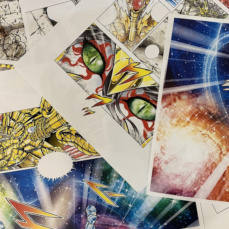 Fotografía del capítulo 103 del manga Saint Seiya Next Dimensión publicada en el blog del mangaka Masami Kurumada