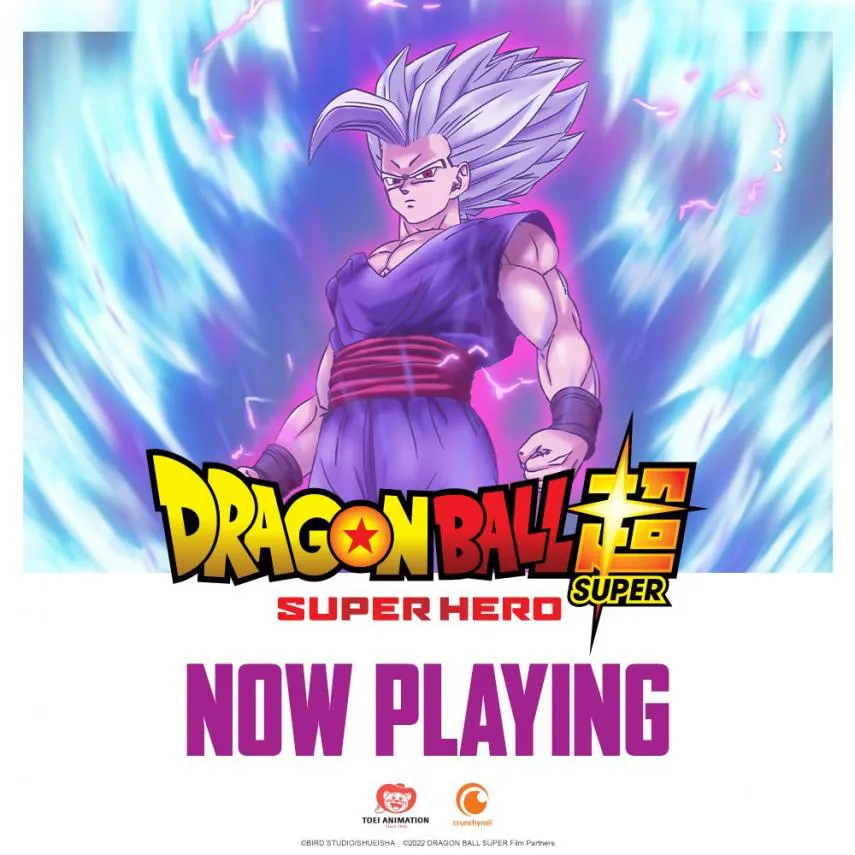 Poster promocional de la película de Dragon Ball Super, en el centro, Gohan con su nueva transformación.