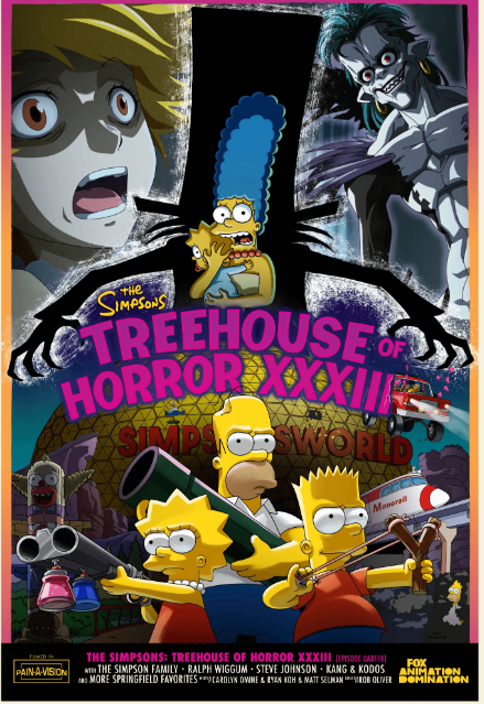 Poster de Los Simpsons en su especial de Halloween