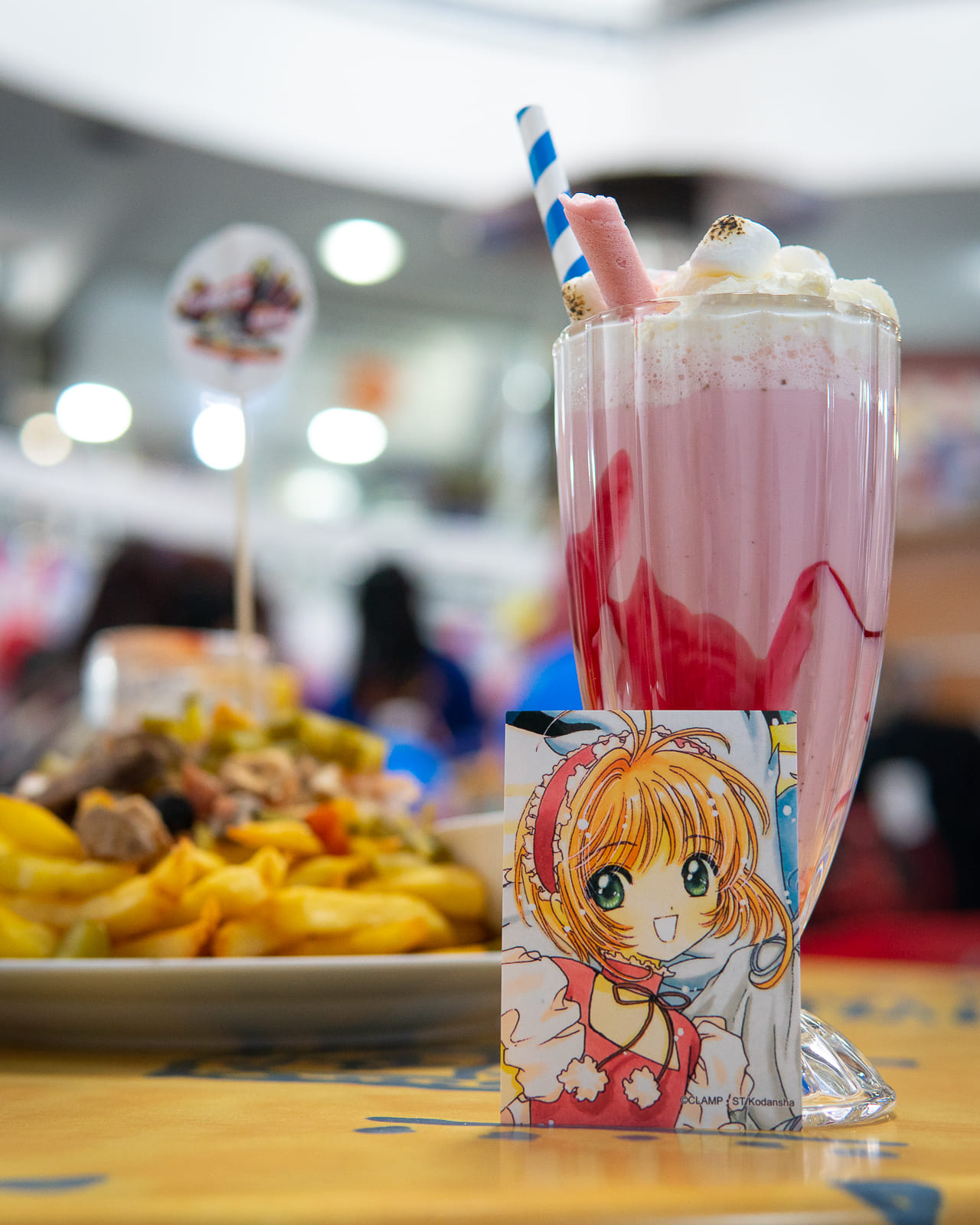 Malteada Sakura en el restaurante.