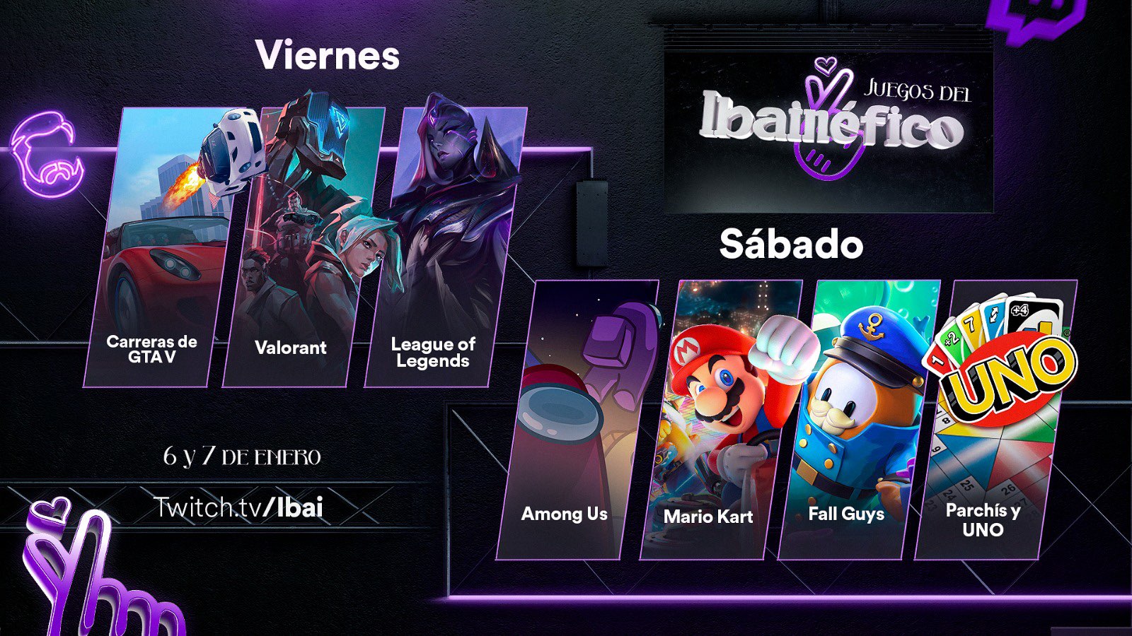 Juegos Ibainéfico Juegos en los que se competirán en el evento