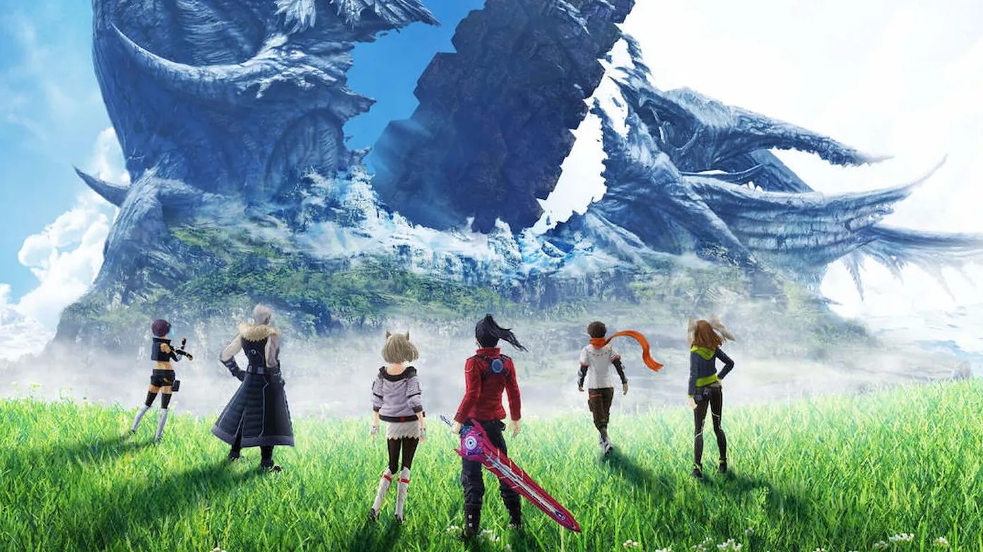 Personajes del videojuego en la portada de Xenoblade Chronicles 3
