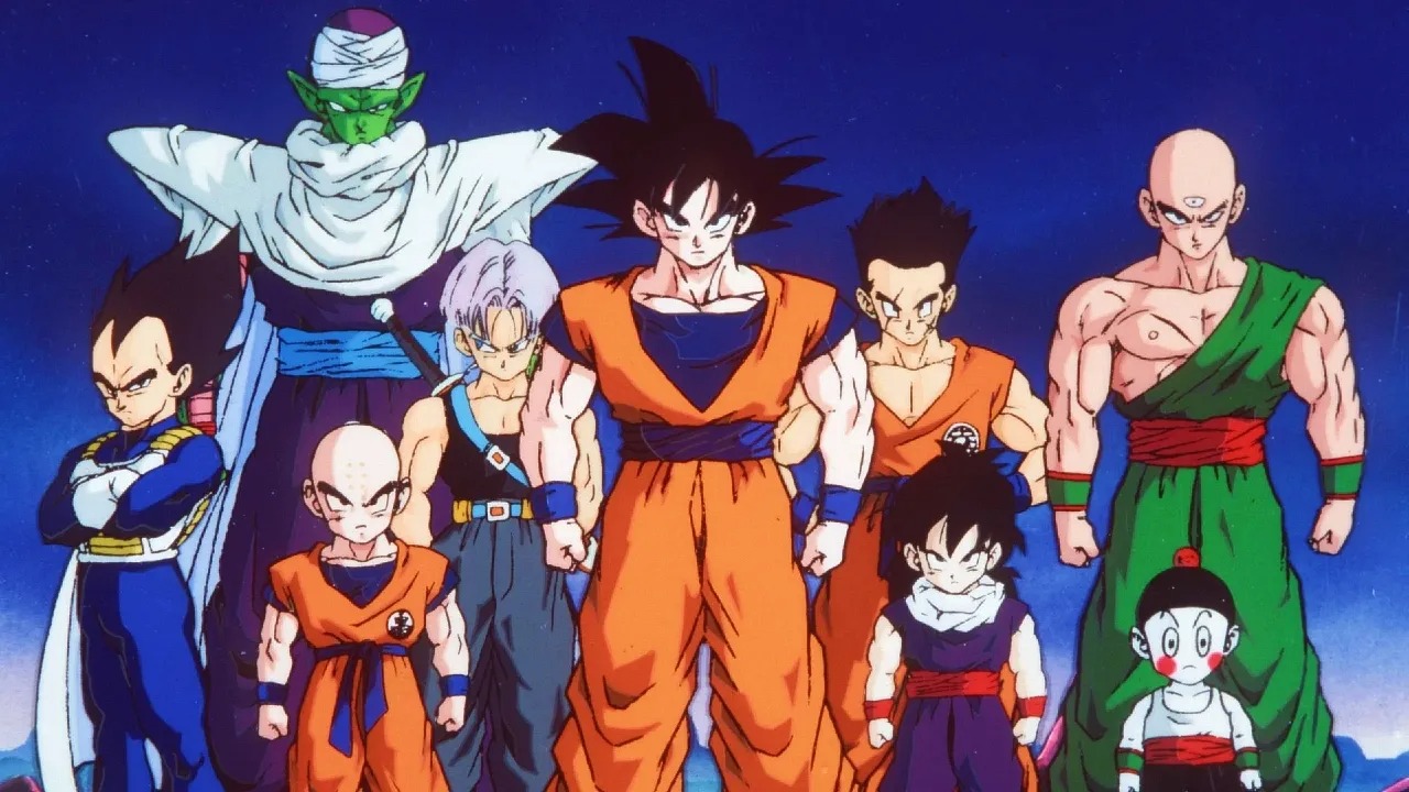 Goku junto a los guerreros Z