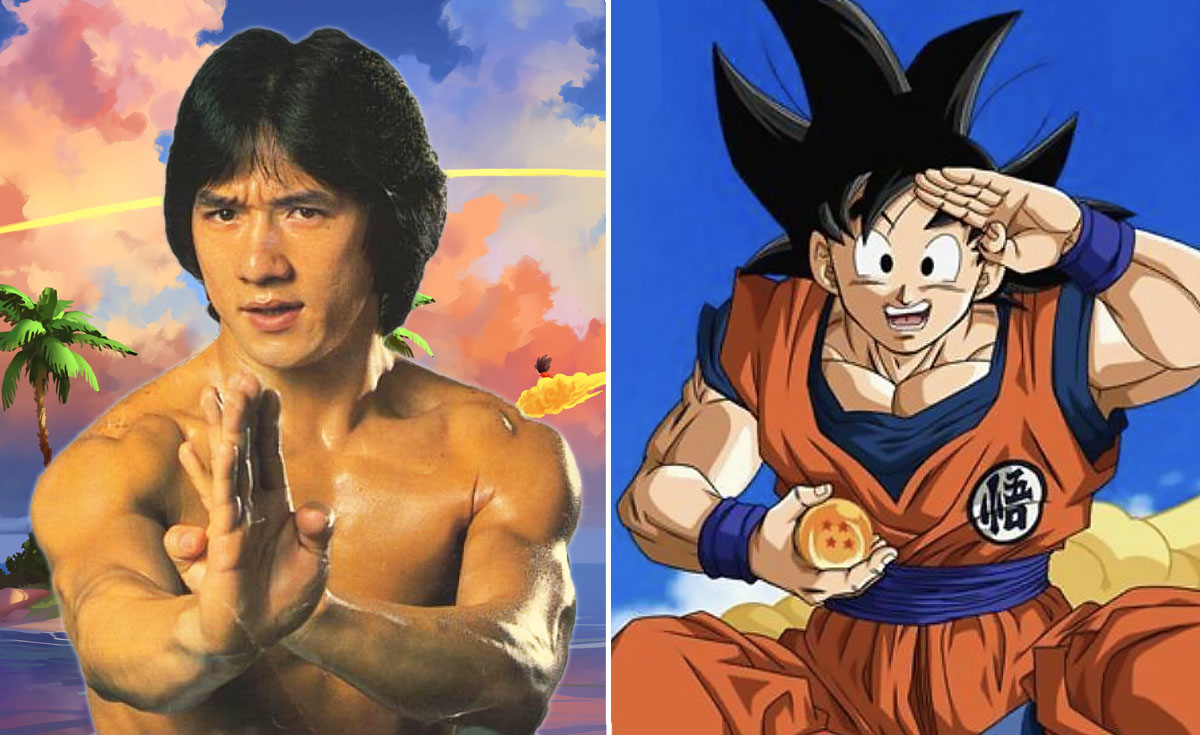 Jackie Chan junto a Goku