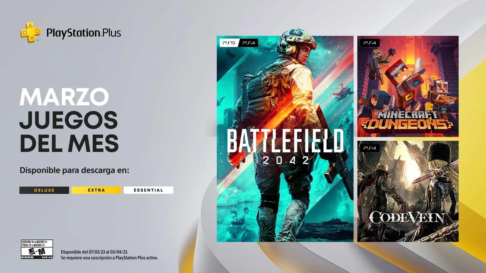 Juegos Gratis de marzo en PS Plus