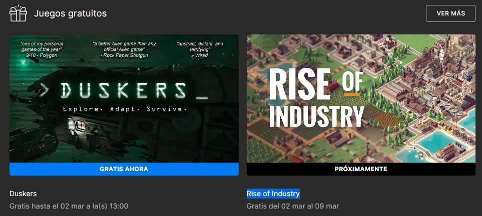 Juegos gratis Epic Games marzo 2023