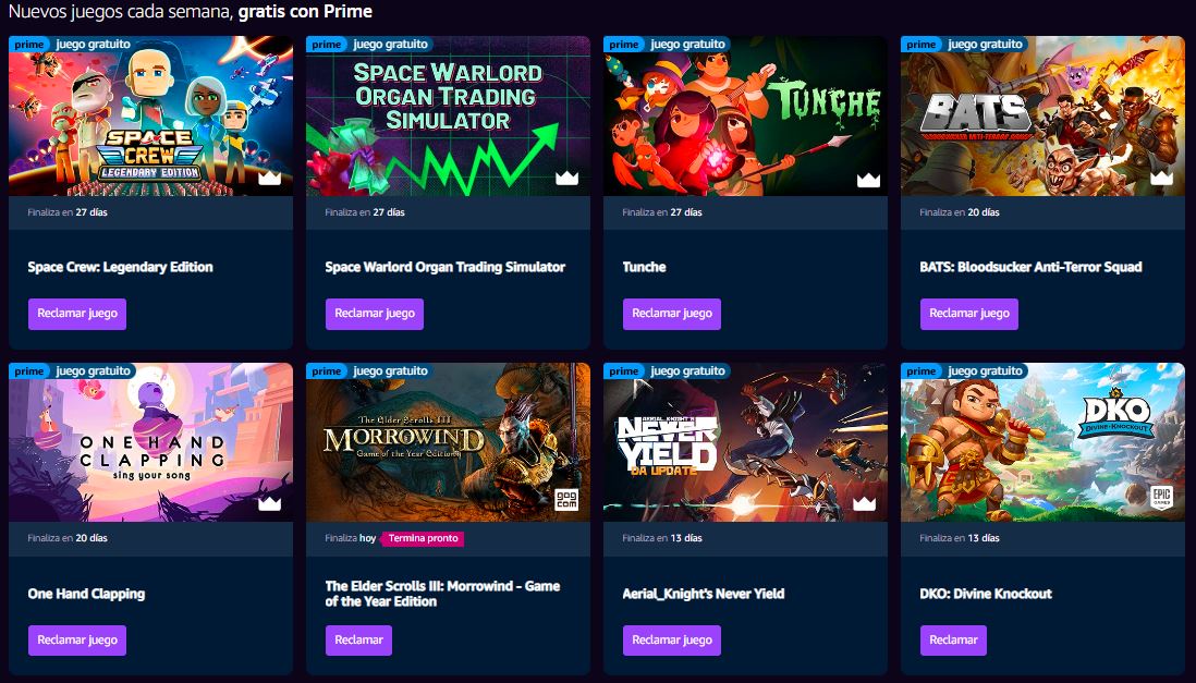 Videojuegos Gratis Prime Gaming marzo 2023