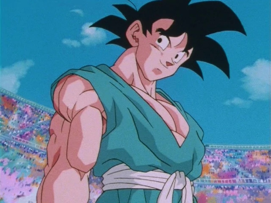 Goku con su traje celeste