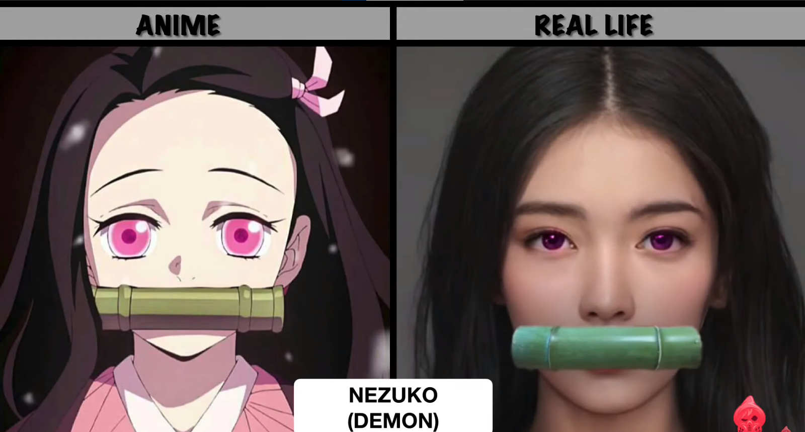 Nezuko en la vida real