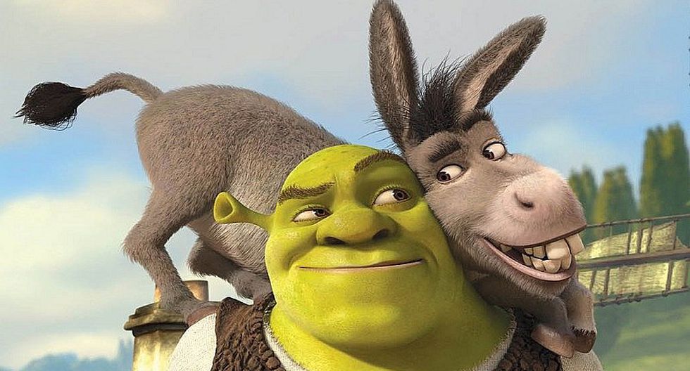 Shrek junto a Burro contentos