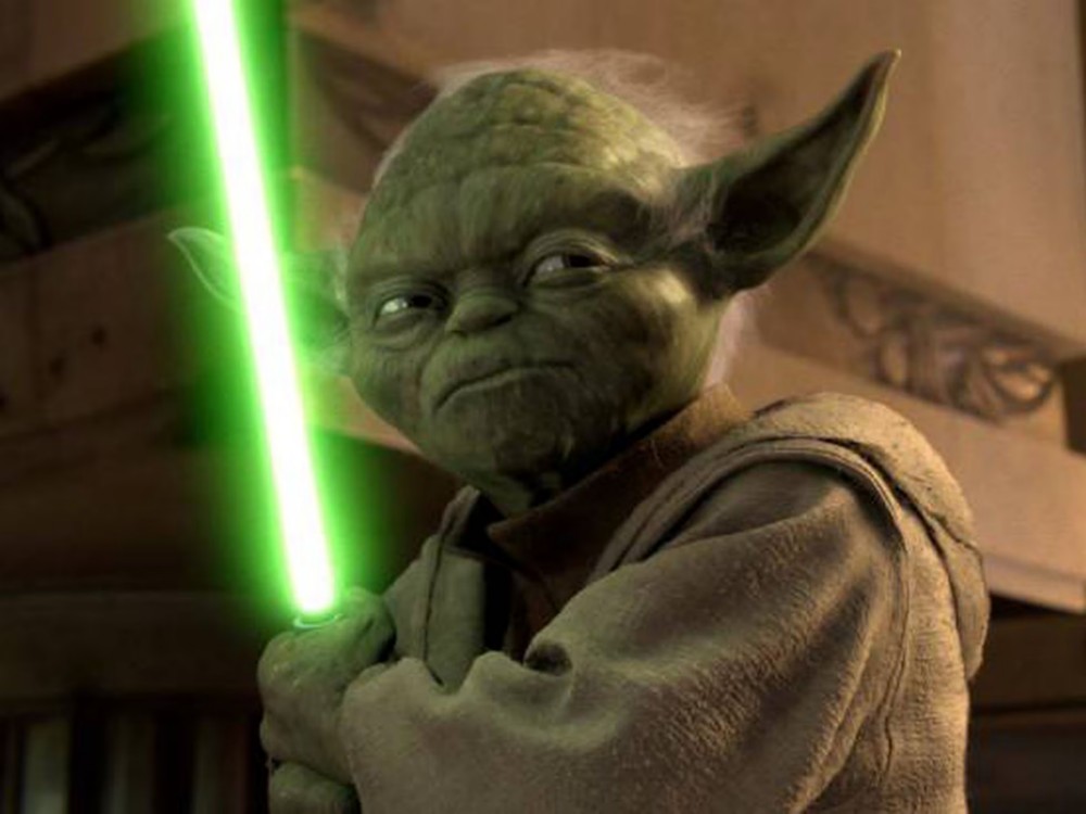 Yoda es reconocido por poseer un color verde en su sable de luz
