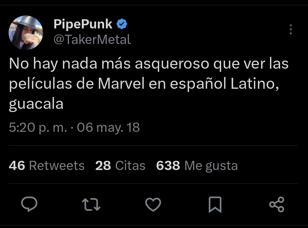 Youtuber PipePunk se refiere a que ver las películas de Marvel en español latino es asqueroso.