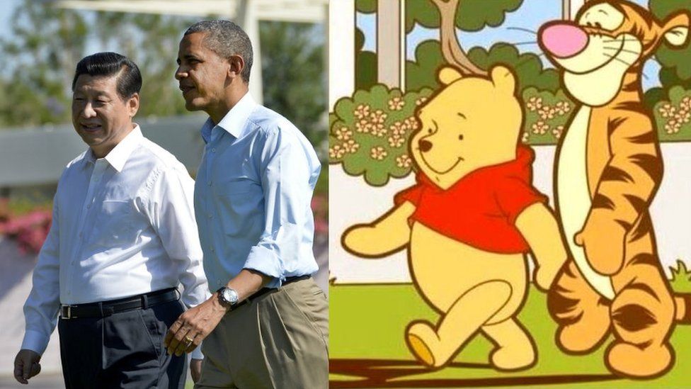 Meme Winnie the Pooh y Tigger con Xi Jinping y Obama