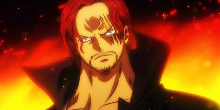 Shanks con mirada intimidante detiene la guerra de Marineford