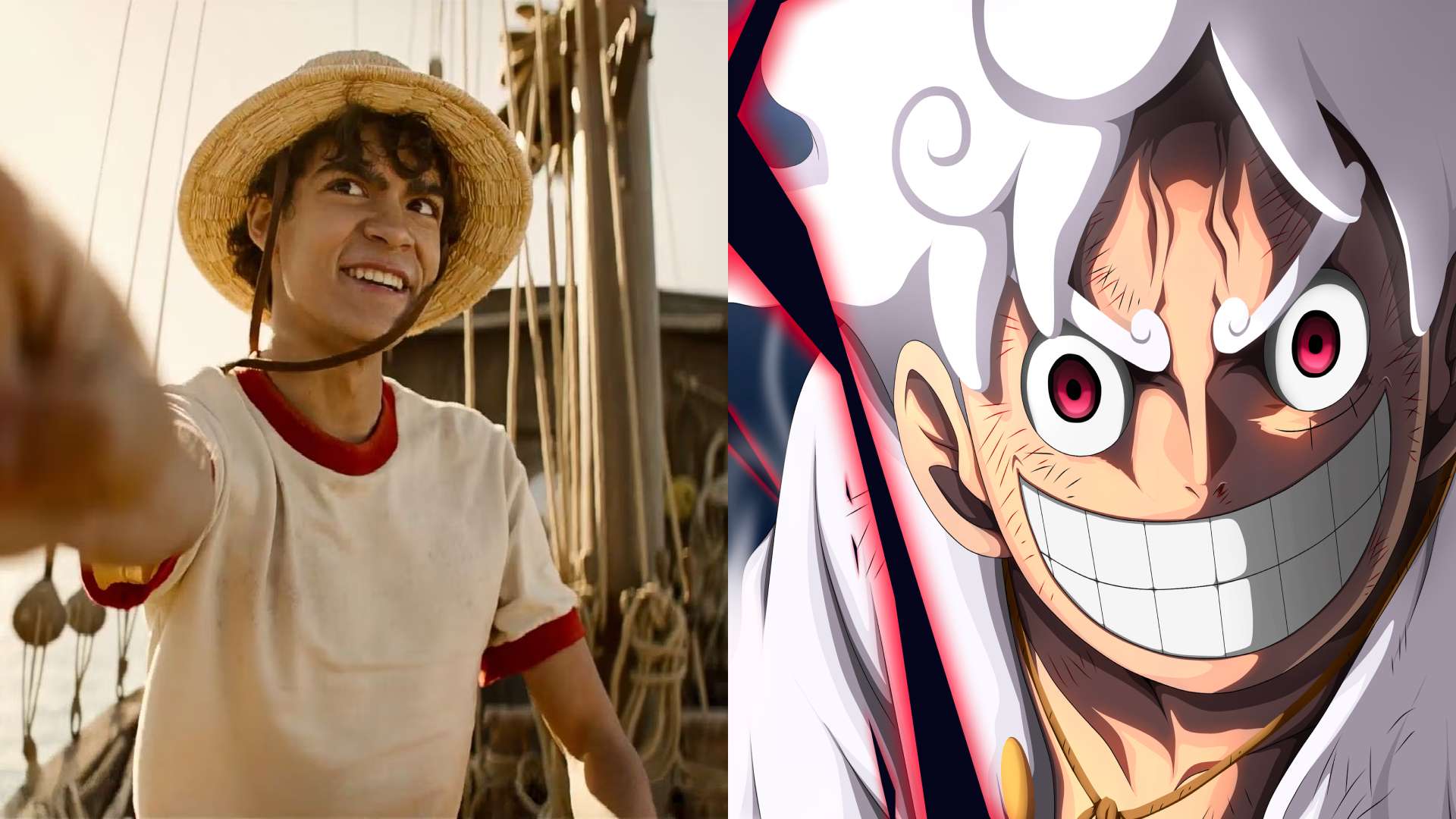 Luffy Live action y Luffy Gear 5