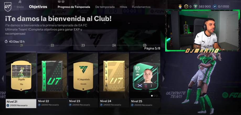 Djmariio en el primer día de EA FC 24 con casi 600mil FC Points