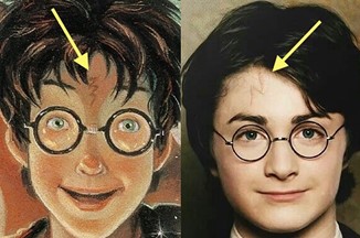 Cicatriz de Harry Potter en libros y películas