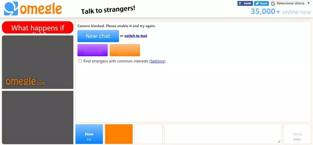 Así funcionaba Omegle Talk to strangers