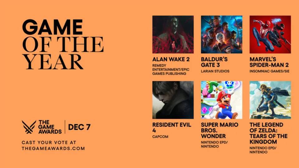 Nominados al Juego del año por los Games Awards