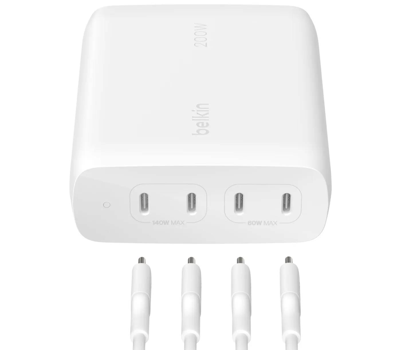 Cargador BoostCharge Pro GaN de 4 puertos USB-C de 200 W  