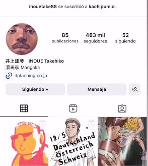 Takehiko Inoue se suscribe a página de memes chilena