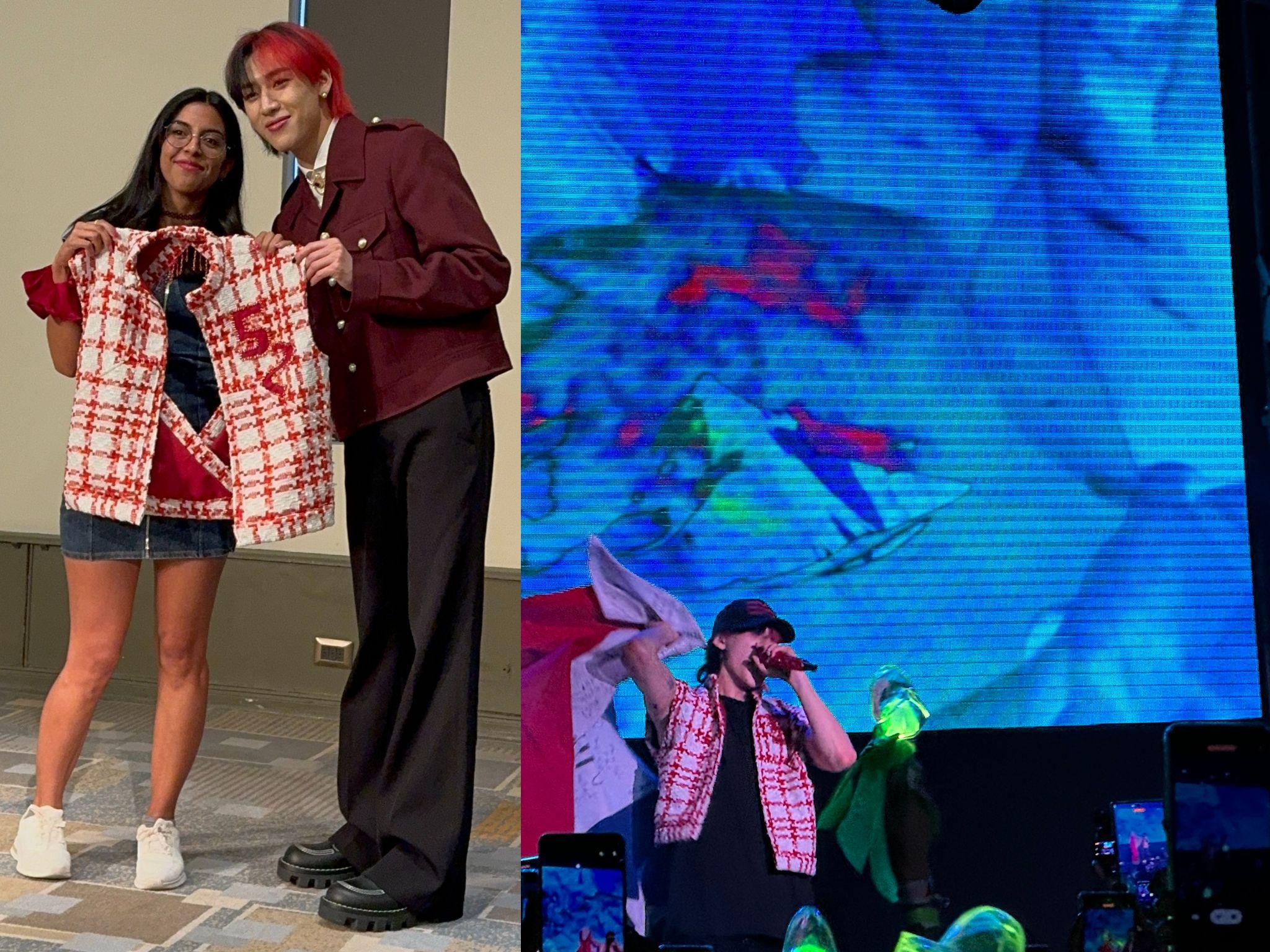 BamBam con la chaqueta que le regaló una fan BamBam con la chaqueta que le regaló una fan
