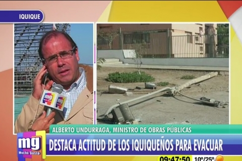 Ministro de Obras Públicas realiza balance de los daños post terremoto