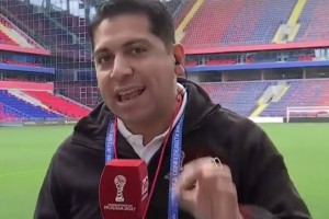 Rodrigo Herrera recorrió el estadio que recibirá a Chile en el amistoso de mañana