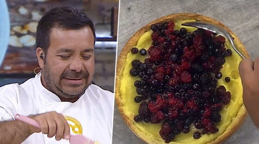 Agustín Romero enseñó la receta de una fresca tarta de frutos rojos