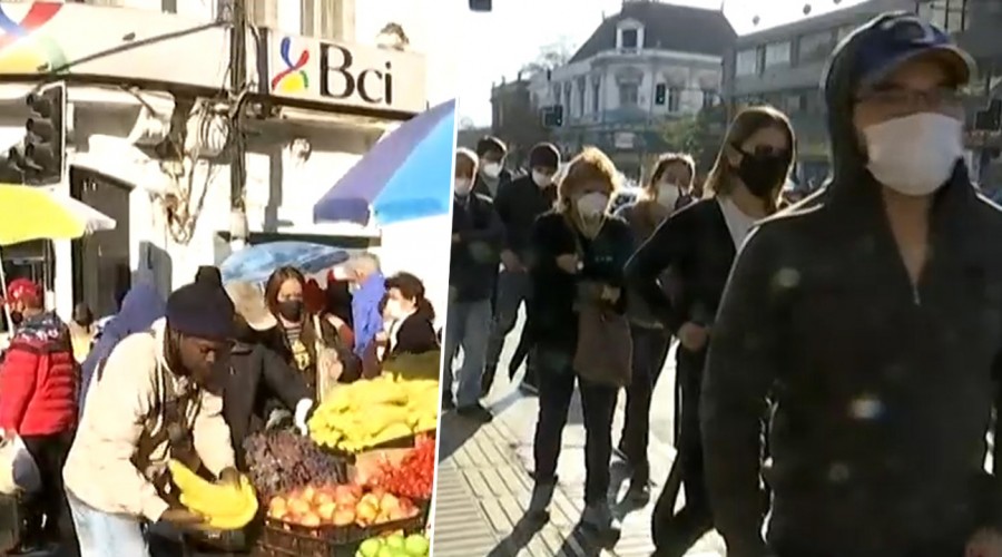 ¿Relajo social en plena pandemia? Calles de Recoleta llenas de gente a horas de la cuarentena total