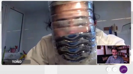 Toño fabricó su propio equipo de protección contra el coronavirus