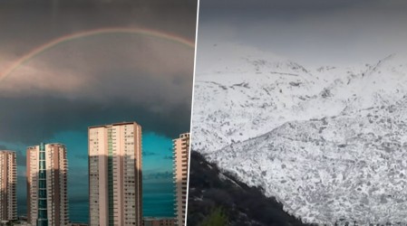 Las postales que dejó la nieve caída en alunas comunas de Santiago