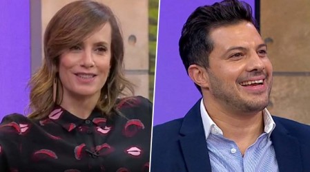 Diana le da la bienvenida a Simón Oliveros en el estudio de Mucho Gusto