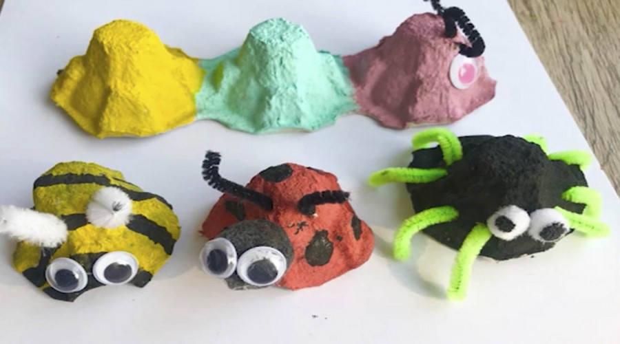 #DesafíoArteKids 6: Insectos con cajas de huevos