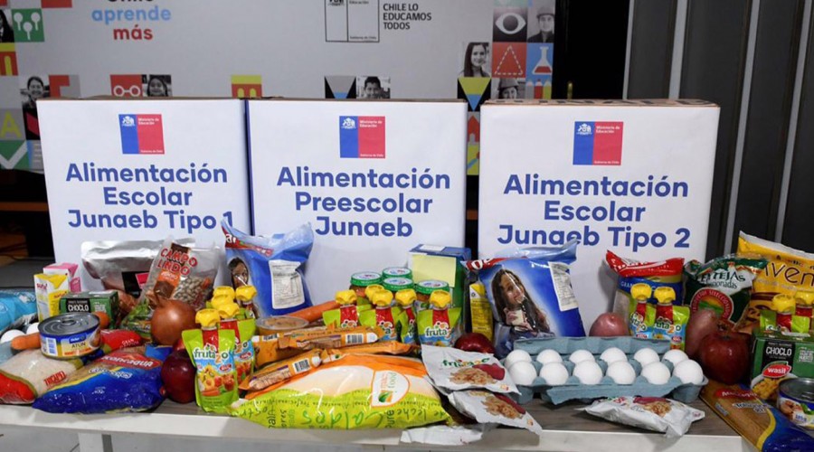 Junaeb mantendrá entrega de cajas de alimentación