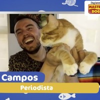 César Campos presentó a sus gatos Arturo y Mérida
