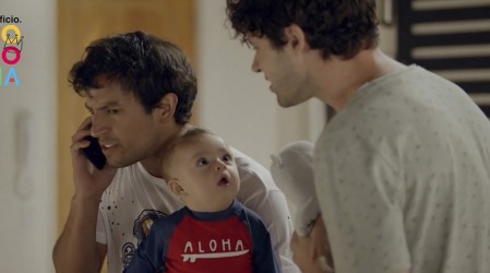 Miguel no se quiere separar de su hijo