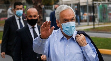 Megaelección 2021: El Presidente Sebastián Piñera emitió su voto en la comuna de Las Condes