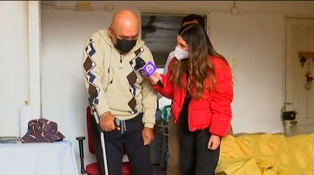 Emocionante historia de Claudio: Por fin tiene una prótesis para su pierna y vuelve a ponerse de pie