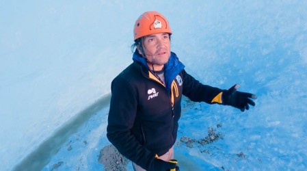 Luis Andaur se maravilla con los campos de hielo de la Región de Aysén