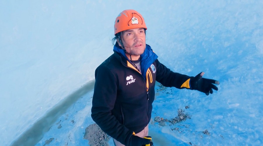 Luis Andaur se maravilla con los campos de hielo de la Región de Aysén