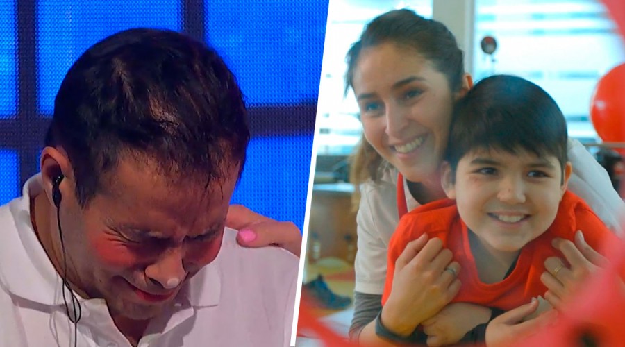 Pastelito se emocionó con su historia: Martín Castillo aprendió a hablar y caminar tras tumor cerebral