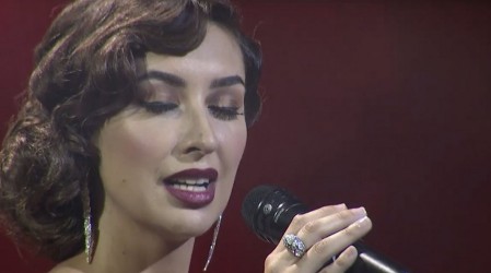 Camila Andrade deslumbró con imitación de Gloria Estefan