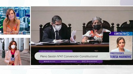 Teresa Marinovic responde a críticas por no usar mascarilla en Convención