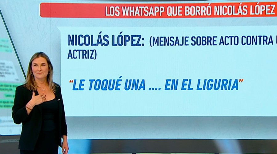 Los mensajes de WhatsApp borrados que complican a Nicolás López