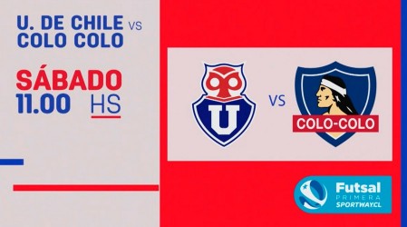 ¡Llegó el Superclásico a Mega! Mañana no te pierdas duelo entre U. de Chile y Colo Colo en futsal