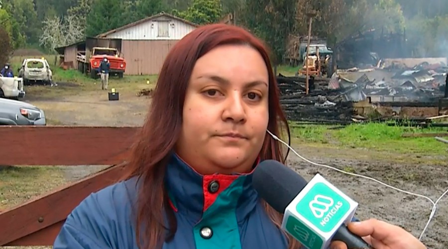 Sobrina de trabajador atacado en incendio de molino en Contulmo: 'Lo más probable es que pierda su ojo'