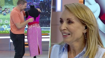 Los detalles del vestido de Karen Doggenweiler con el que sufrió una fuerte caída